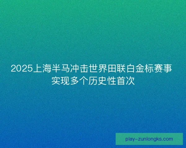 2025上海半马冲击世界田联白金标赛事 实现多个历史性首次